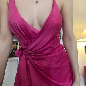 Pink Wrap Dress